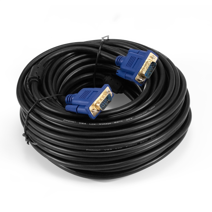 

Кабель ExeGate VGA - VGA вилка-вилка 30м (EX294728RUS) черный