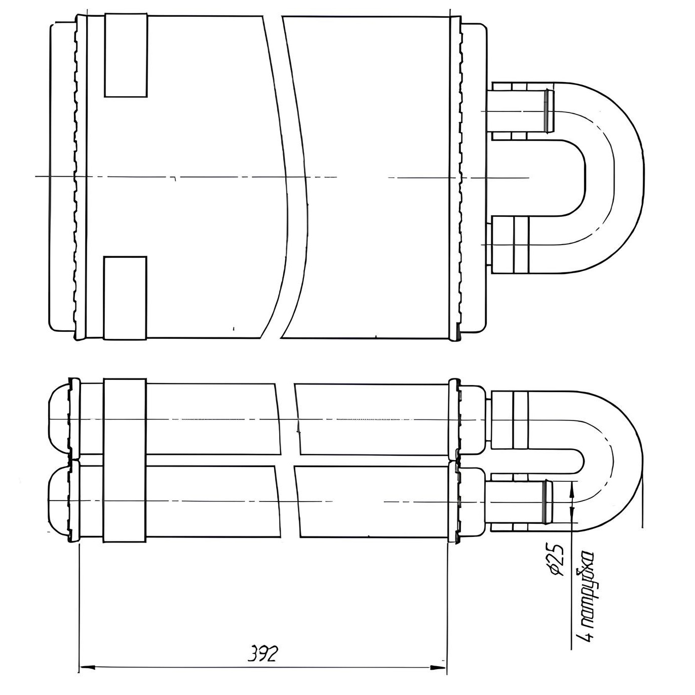 

Радиатор Отопителя Сдвоенный Паз, Лиаз, Luzar Lrh 0303 Luzar lrh0303