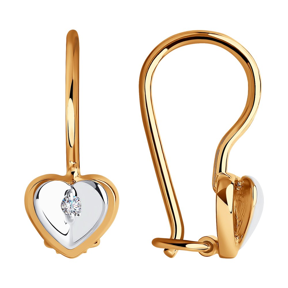 

Серьги женские из золота SOKOLOV 029117, фианит, 029117
