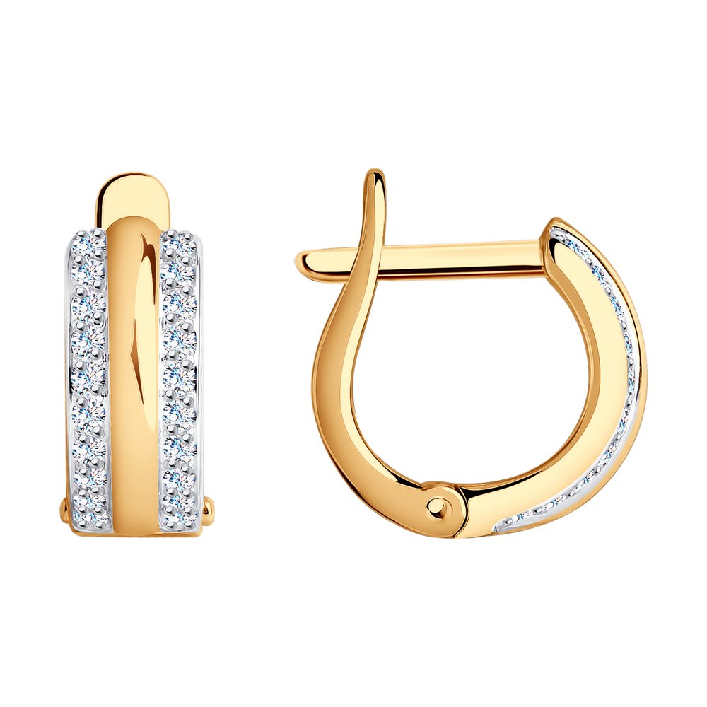 

Серьги женские из золота SOKOLOV 029202, фианит, 029202