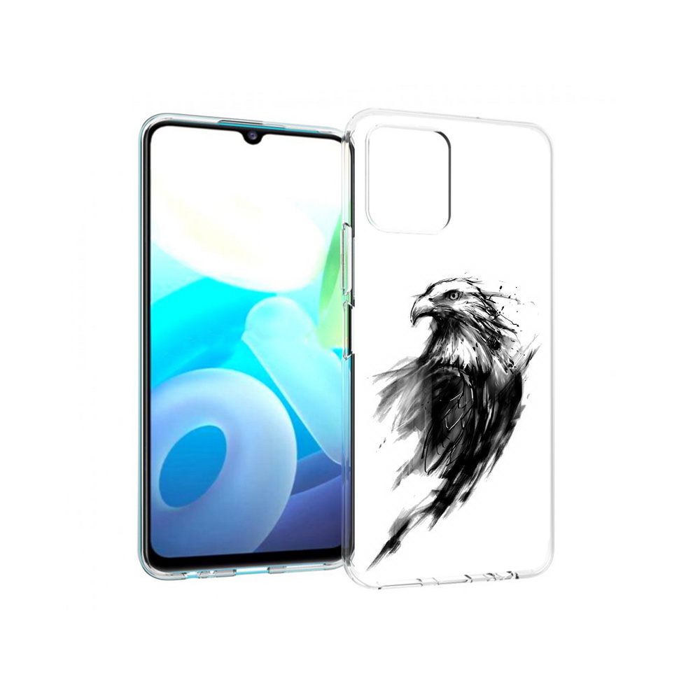 

Чехол MyPads Tocco для Vivo Y15s чб птица (PT224456.390.670), Прозрачный, Tocco