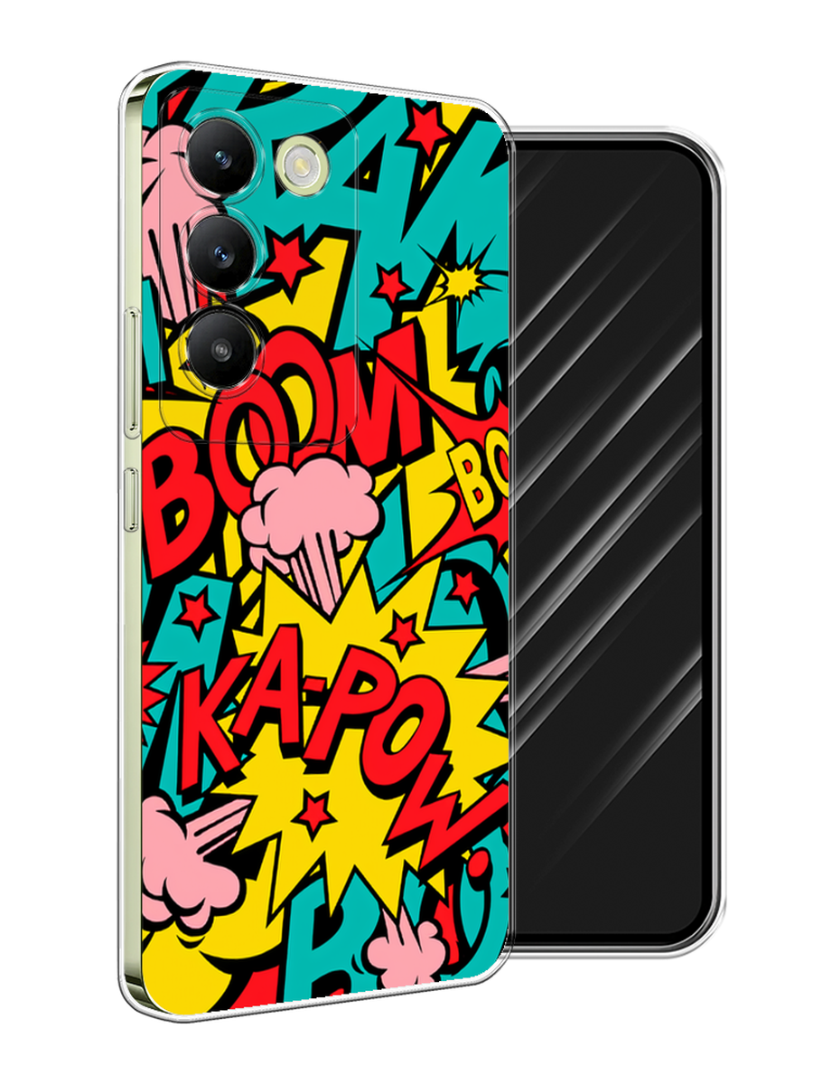 

Чехол Awog на Vivo V30 Lite 4G/Y100 4G/T3 5G/V30 SE 5G "Постер pop art", Бирюзовый;желтый;красный, 2611150-1