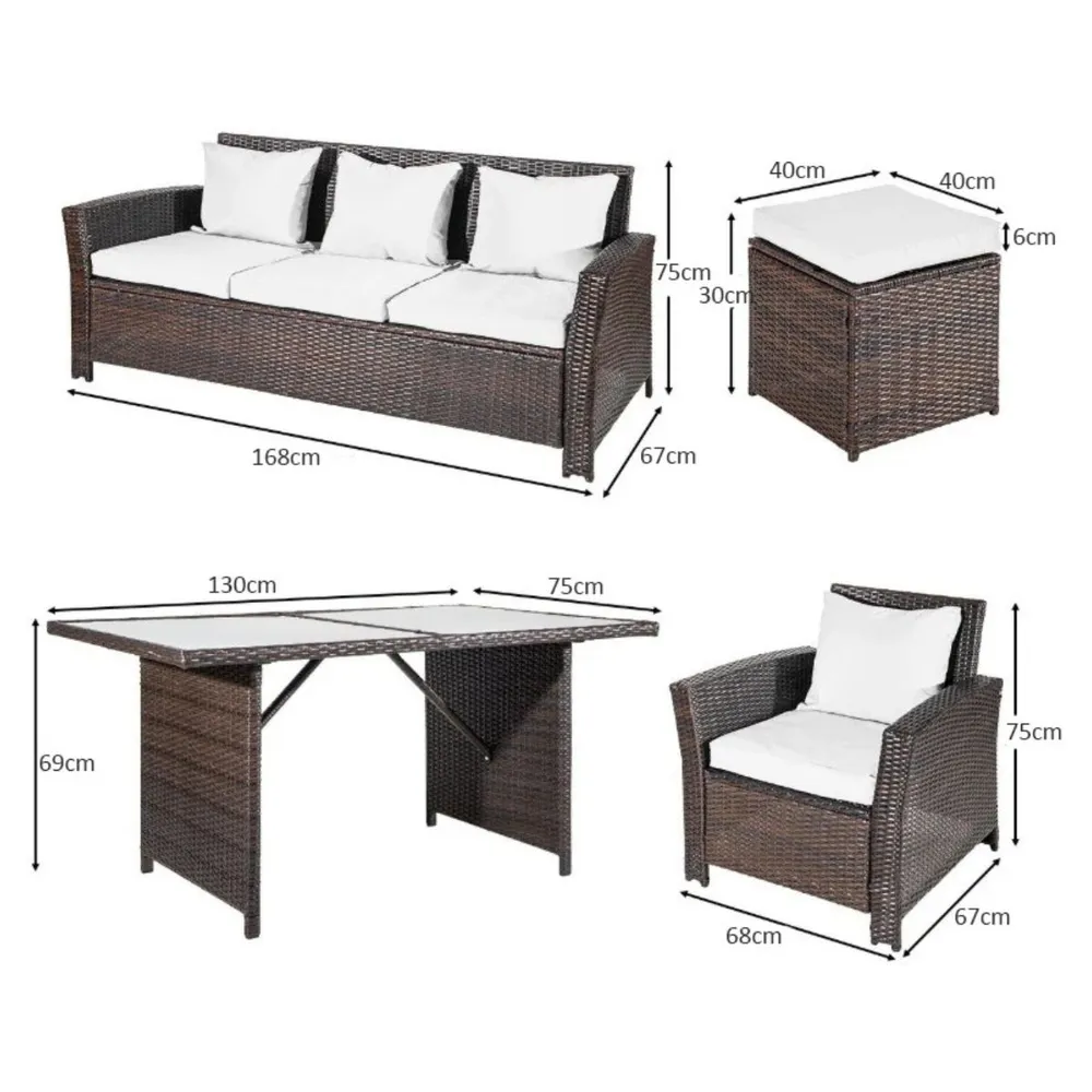 Комплект садовой мебели Sundays Madeira SFS 020, коричневый