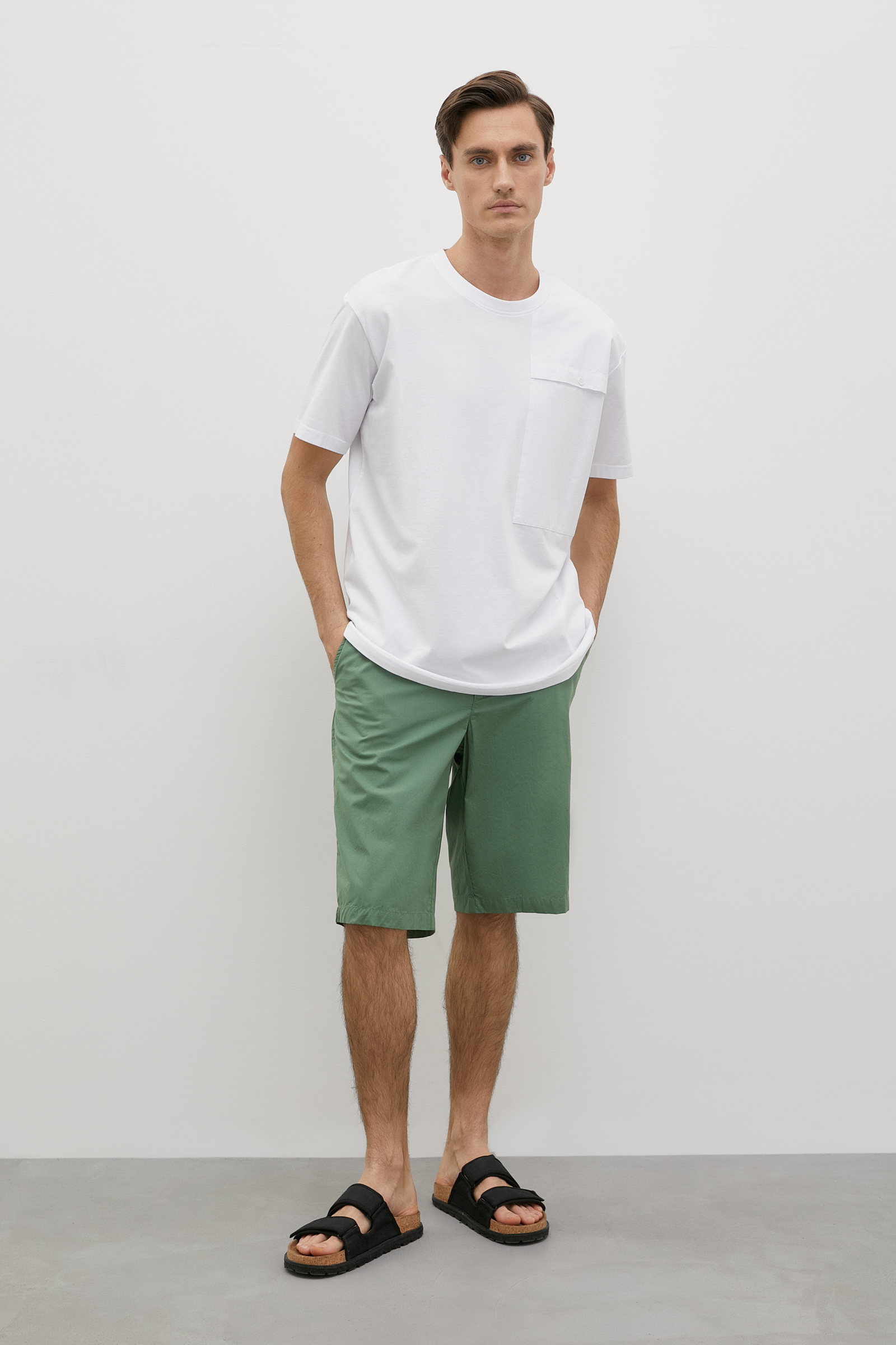 Повседневные шорты мужские Finn Flare FSD21073 зеленые XL