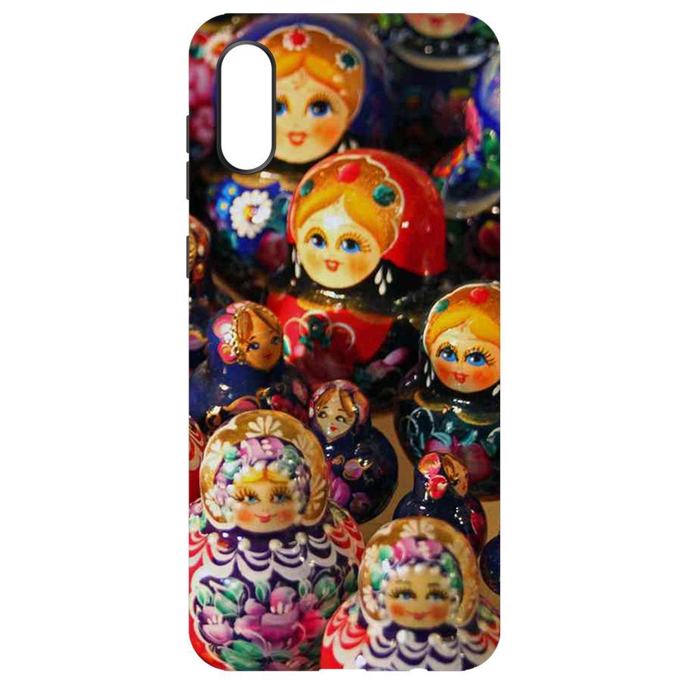 

Чехол-накладка Krutoff Soft Case Матрешка для Samsung Galaxy A02 (A022), Черный