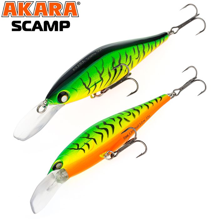 

Воблер Akara Scamp 95F 12 гр 3/7 oz 3,7 in A68, Разноцветный, Scamp