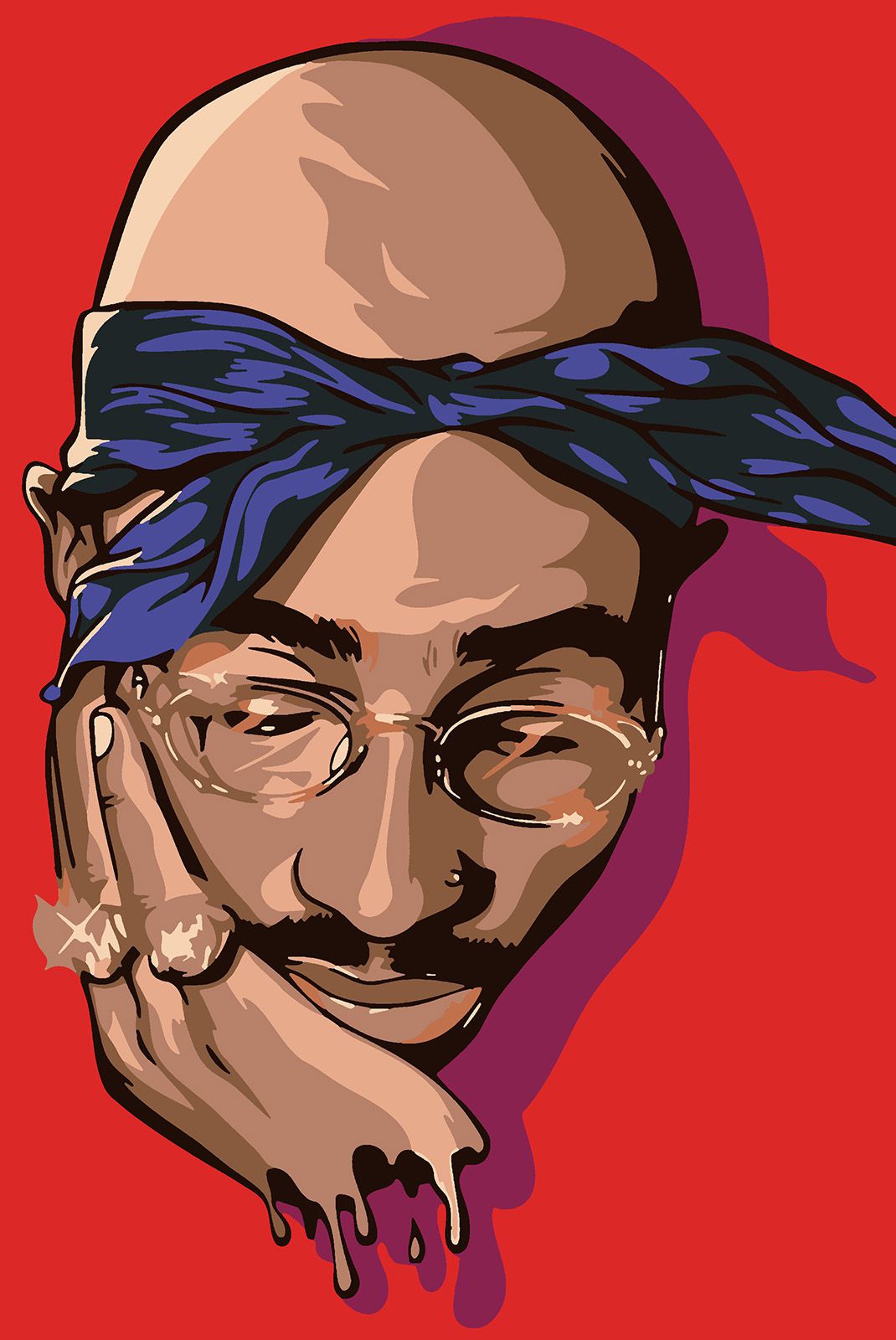 

Картина по номерам Красиво Красим 2Pac Арт, 70 х 90 см, 2Pac