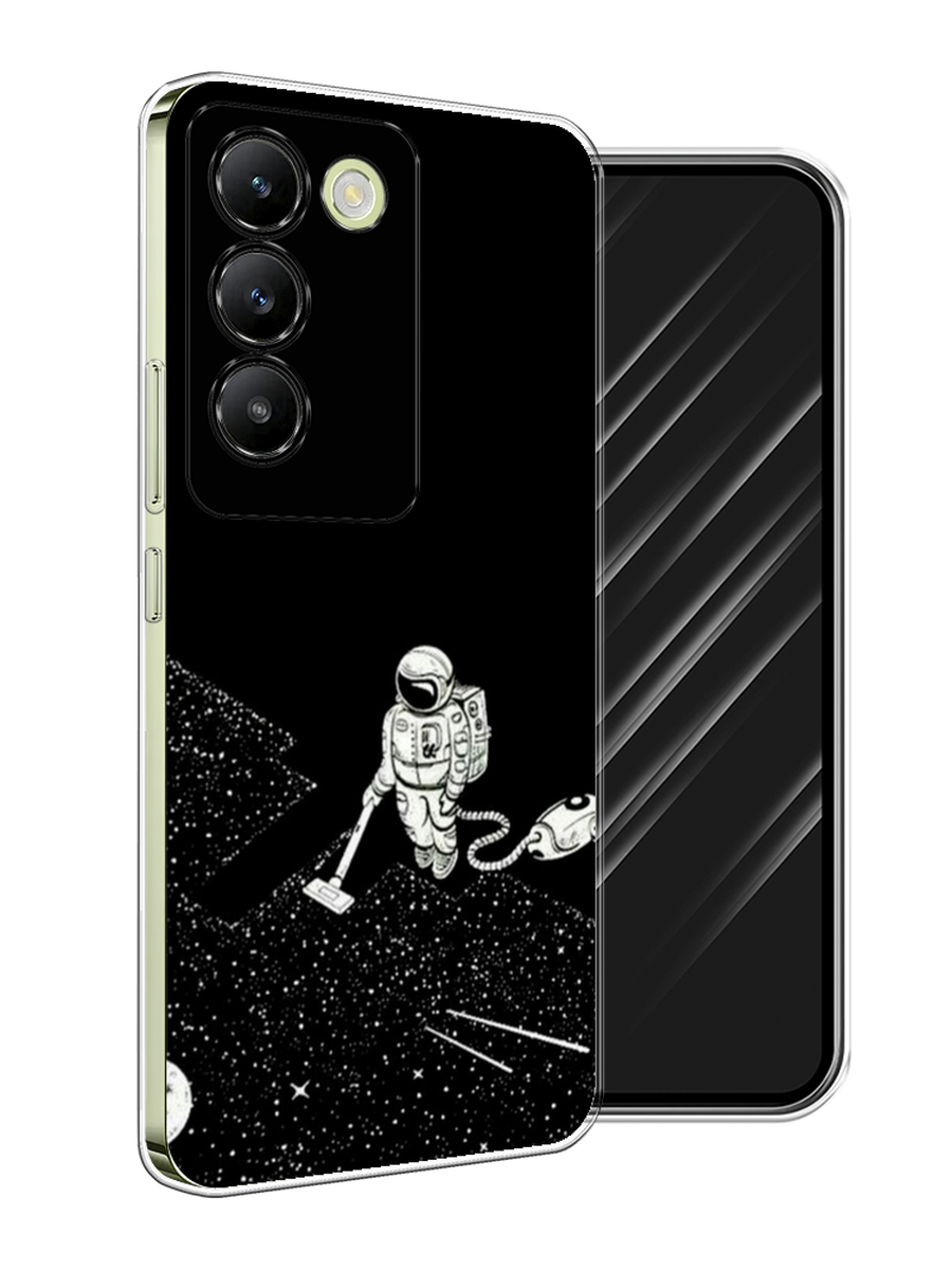 

Чехол Awog на Vivo V30 Lite 4G/Y100 4G/T3 5G/V30 SE 5G "Космонавт с пылесосом", Белый, 2611150-1