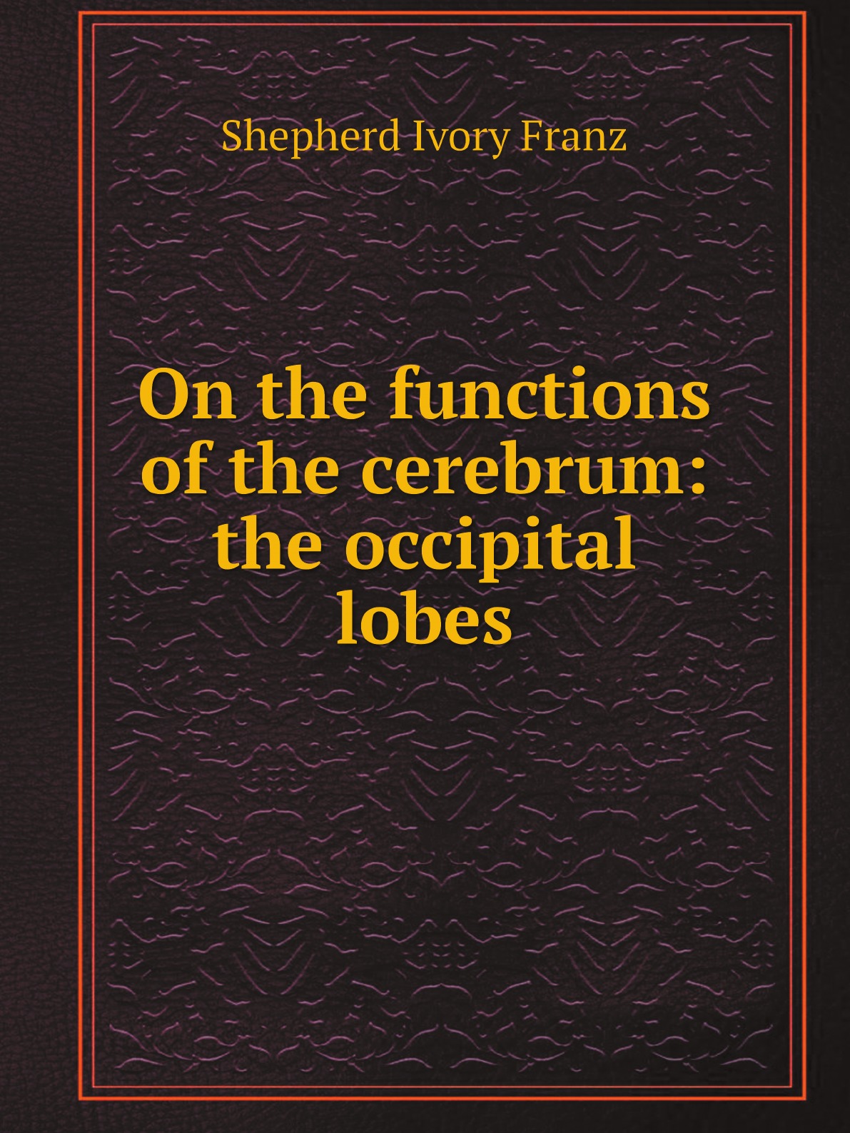 

On the functions of the cerebrum: the occipital lobes