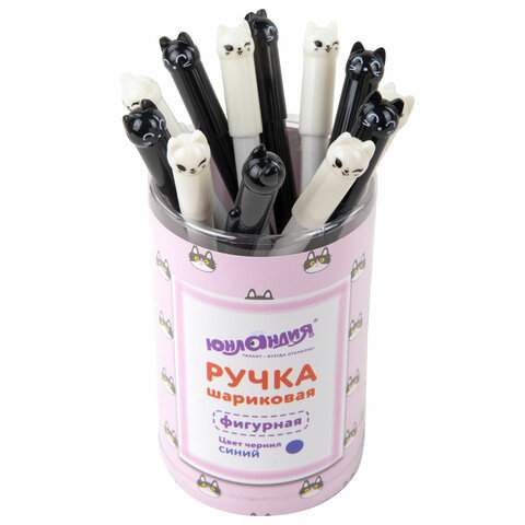 

Ручка шариковая ЮНЛАНДИЯ "Котик", синяя, 0,7мм, арт. 143787 - (12 шт.)