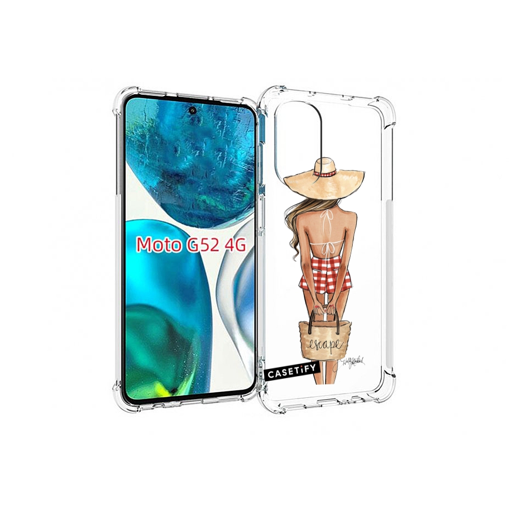 

Чехол MyPads CASETiFY женский для Motorola Moto G82 / Moto G52, Прозрачный, Tocco