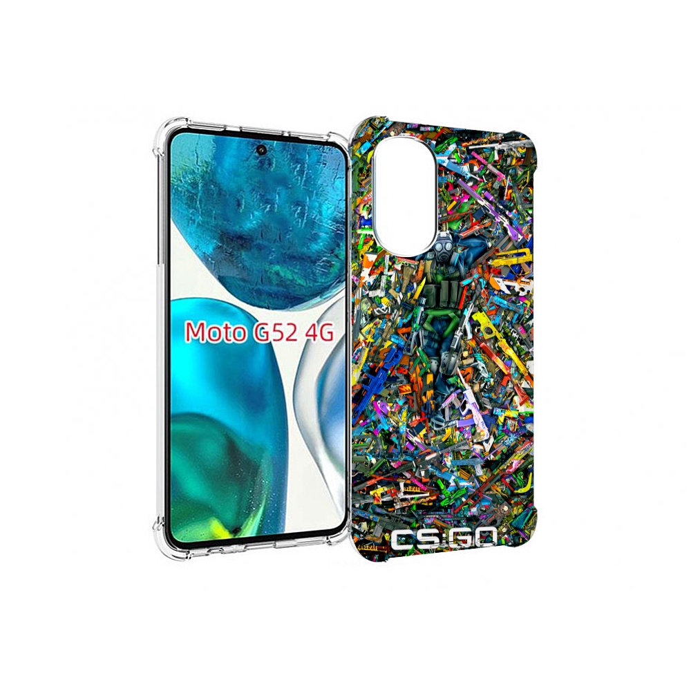

Чехол MyPads CS GO guns skins мужской для Motorola Moto G82 / Moto G52, Прозрачный, Tocco