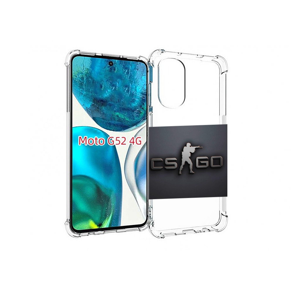 

Чехол MyPads CS go логотип мужской для Motorola Moto G82 / Moto G52, Прозрачный, Tocco