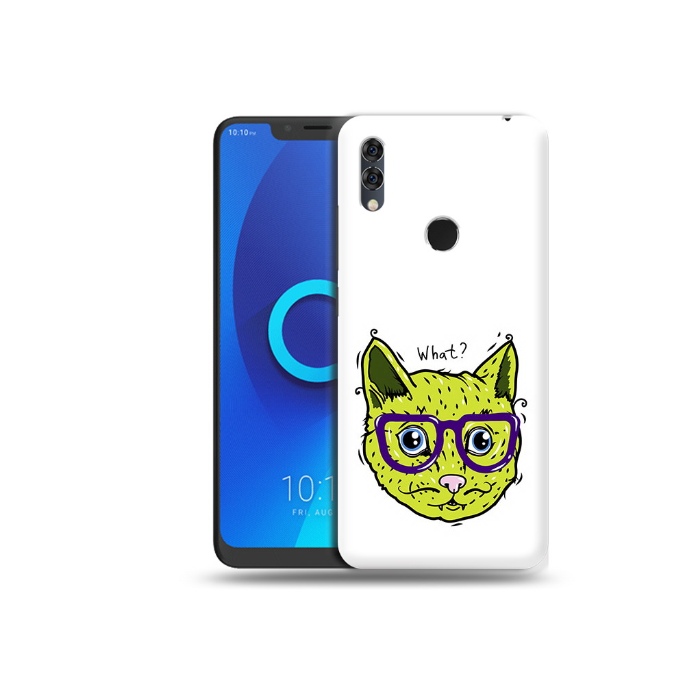 

Чехол MyPads Tocco для Alcatel 5V Зеленый кот, Прозрачный, Tocco