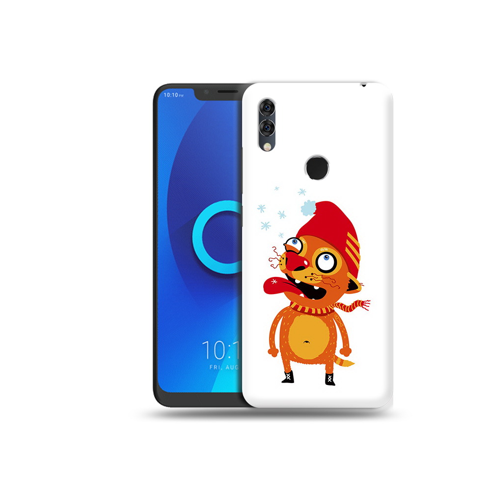 

Чехол MyPads Tocco для Alcatel 5V Зимний кот, Прозрачный, Tocco