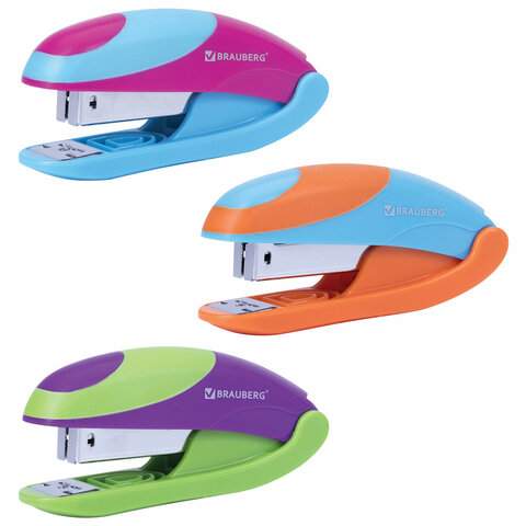 

Степлер Brauberg Brauberg MIX, до №24/6, до 20л., арт. 229077, 3 шт., Разноцветный
