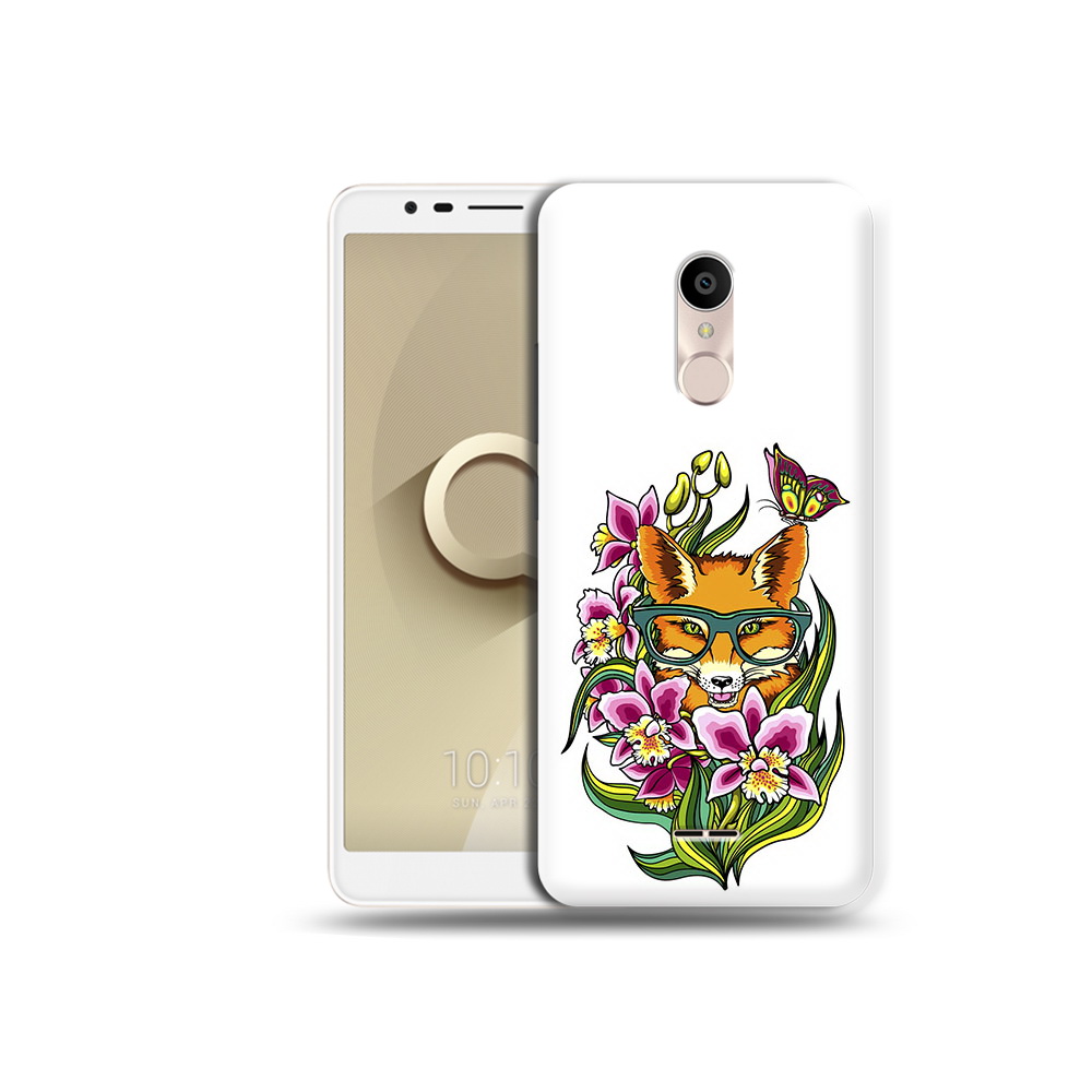 

Чехол MyPads Tocco для Alcatel 3C 5026D Лиса в цветах, Прозрачный, Tocco