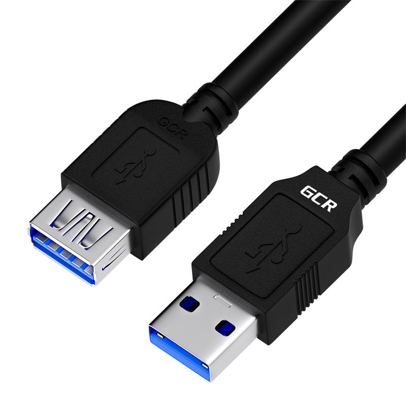 

Удлинитель Greenconnect USB A - USB A вилка-розетка 2м (GCR-52701) черный