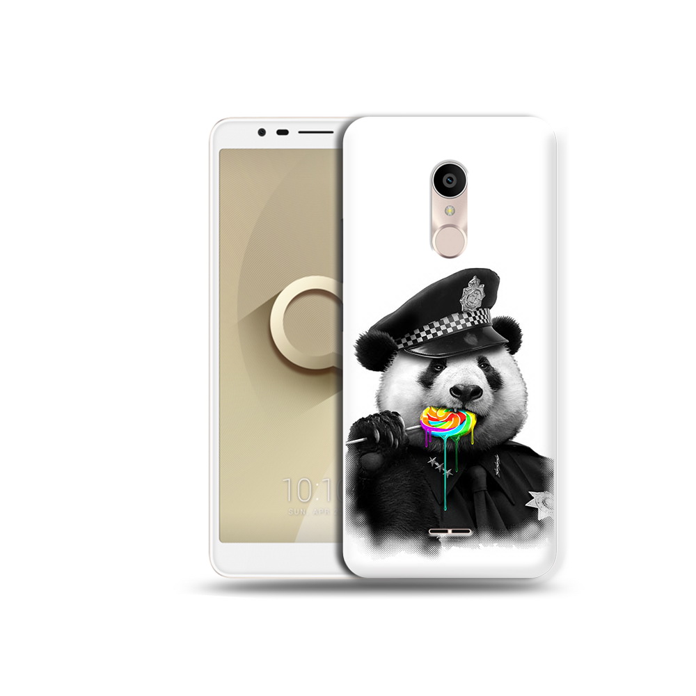 

Чехол MyPads Tocco для Alcatel 3C 5026D Панда полиция, Прозрачный, Tocco