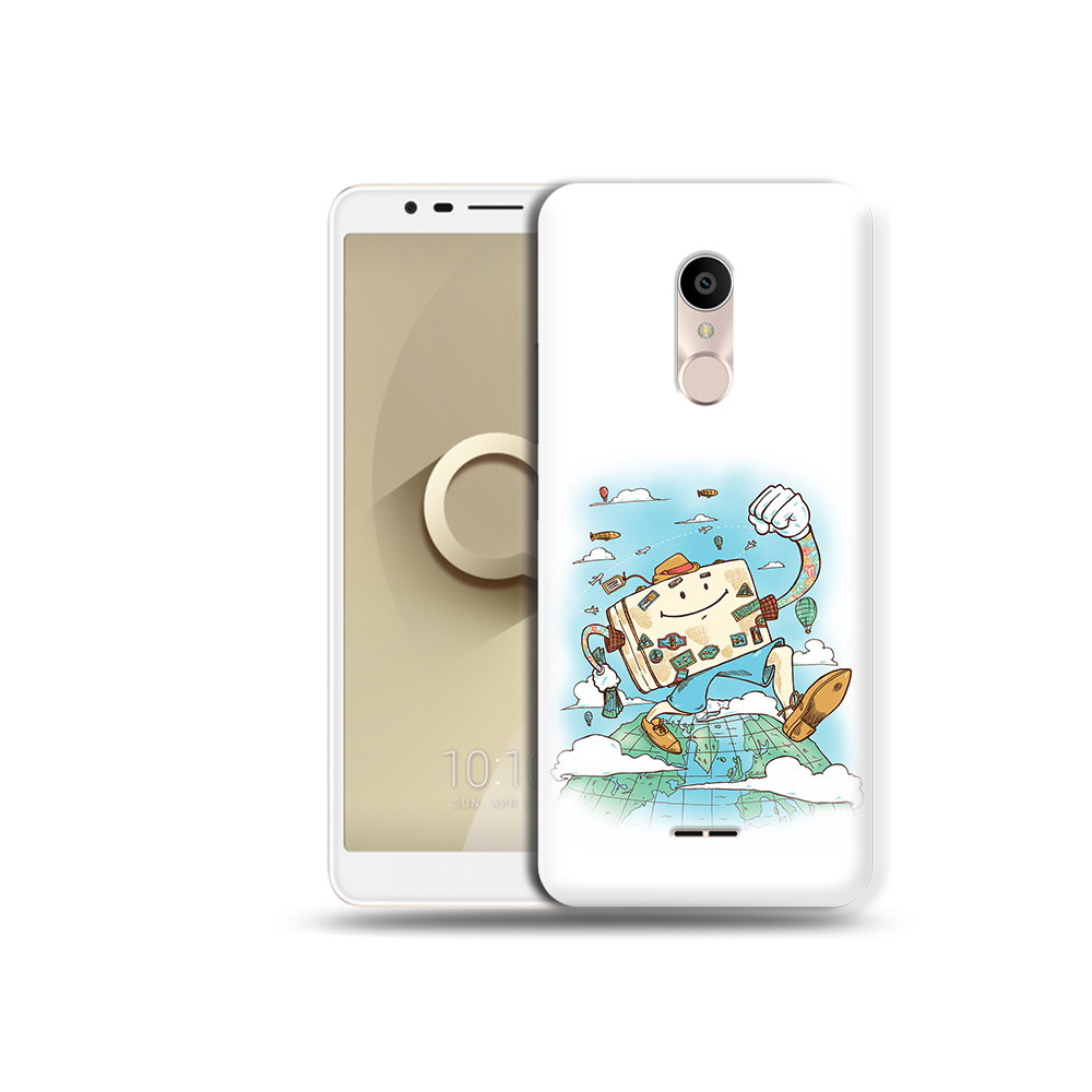 

Чехол MyPads Tocco для Alcatel 3C 5026D Счастливый чемодан, Прозрачный, Tocco