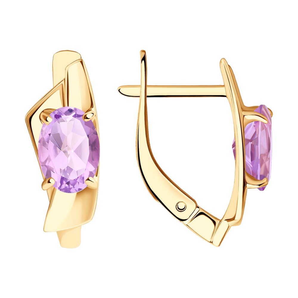 

Серьги женские из золота SOKOLOV 37727447, аметист, 37727447