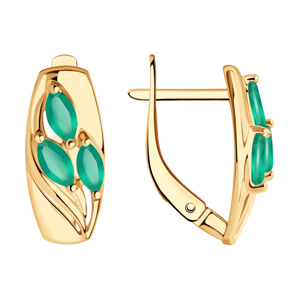 

Серьги женские из золота SOKOLOV 37727490, агат, 37727490