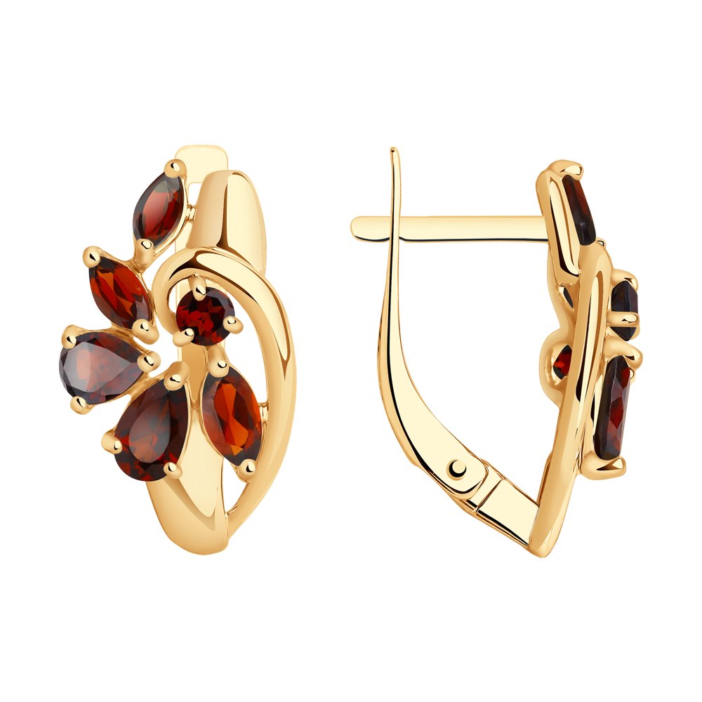 

Серьги женские из золота SOKOLOV 37727560, гранат, 37727560
