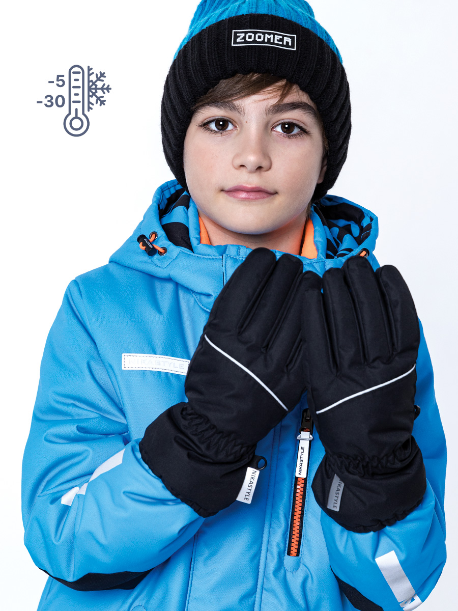 

Перчатки детские NIKASTYLE 15з17524, черный, 17, 15з17524