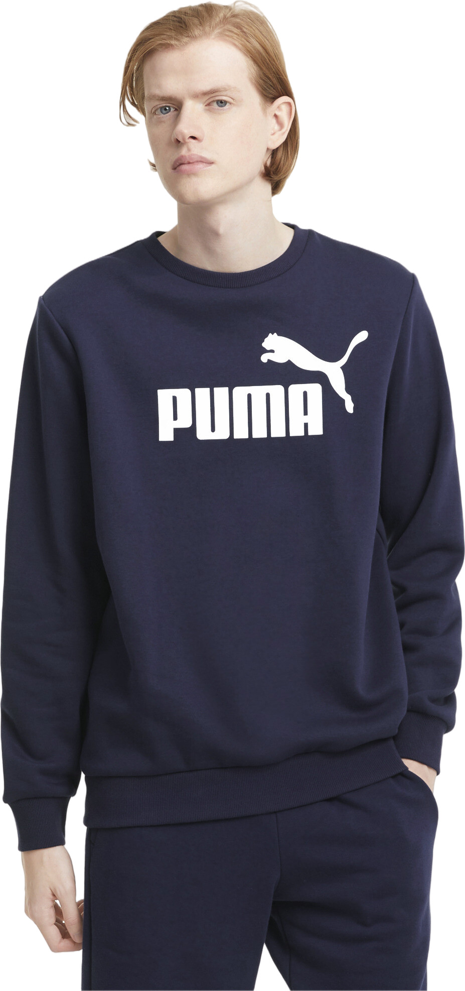 Свитшот мужской PUMA ESS Big Logo Crew FL синий XS