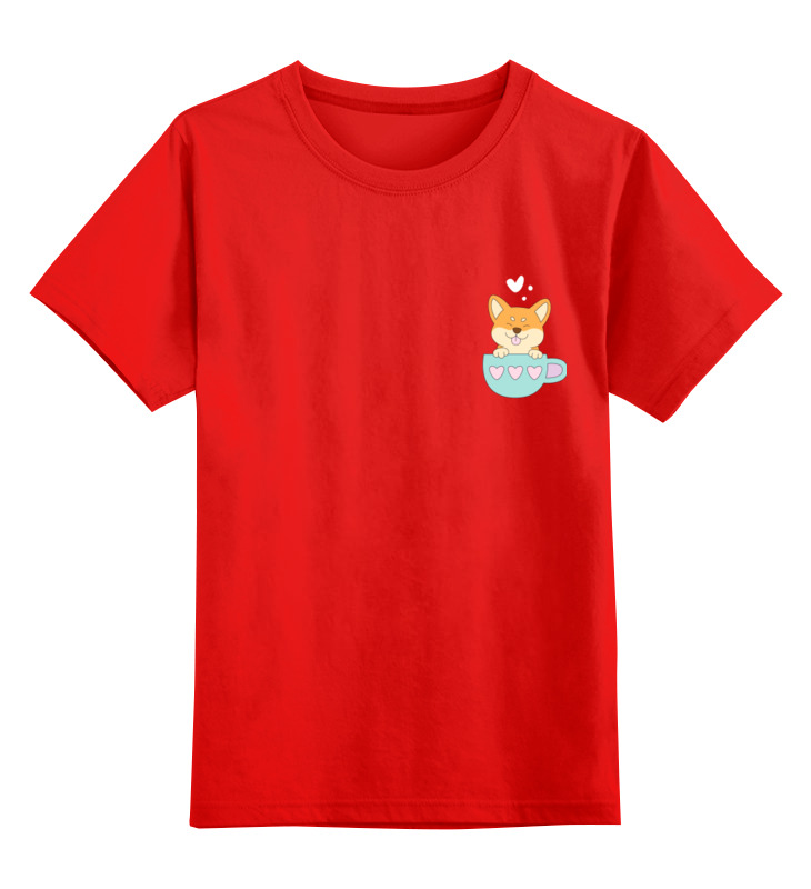 

Детская футболка Printio Корги цв.красный р.164, 0000003318179