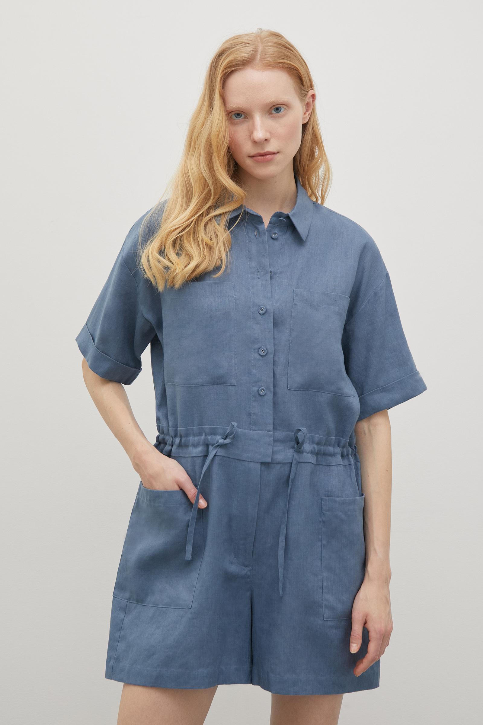 Комбинезон женский Finn Flare FSD11090 синий XL