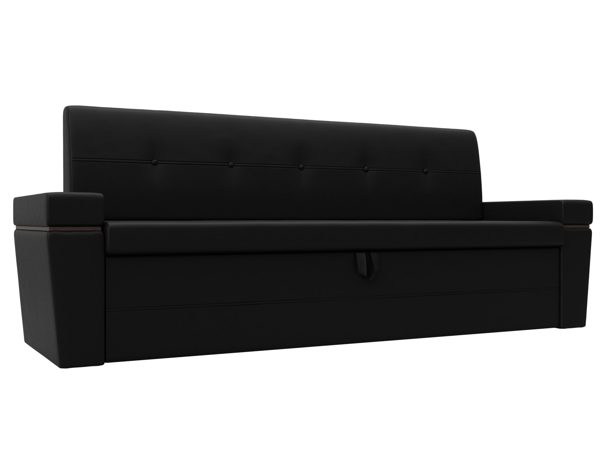 

Диван кухонный Лига Диванов Деметра 217x58x80, искусст кожа, черный, Деметра