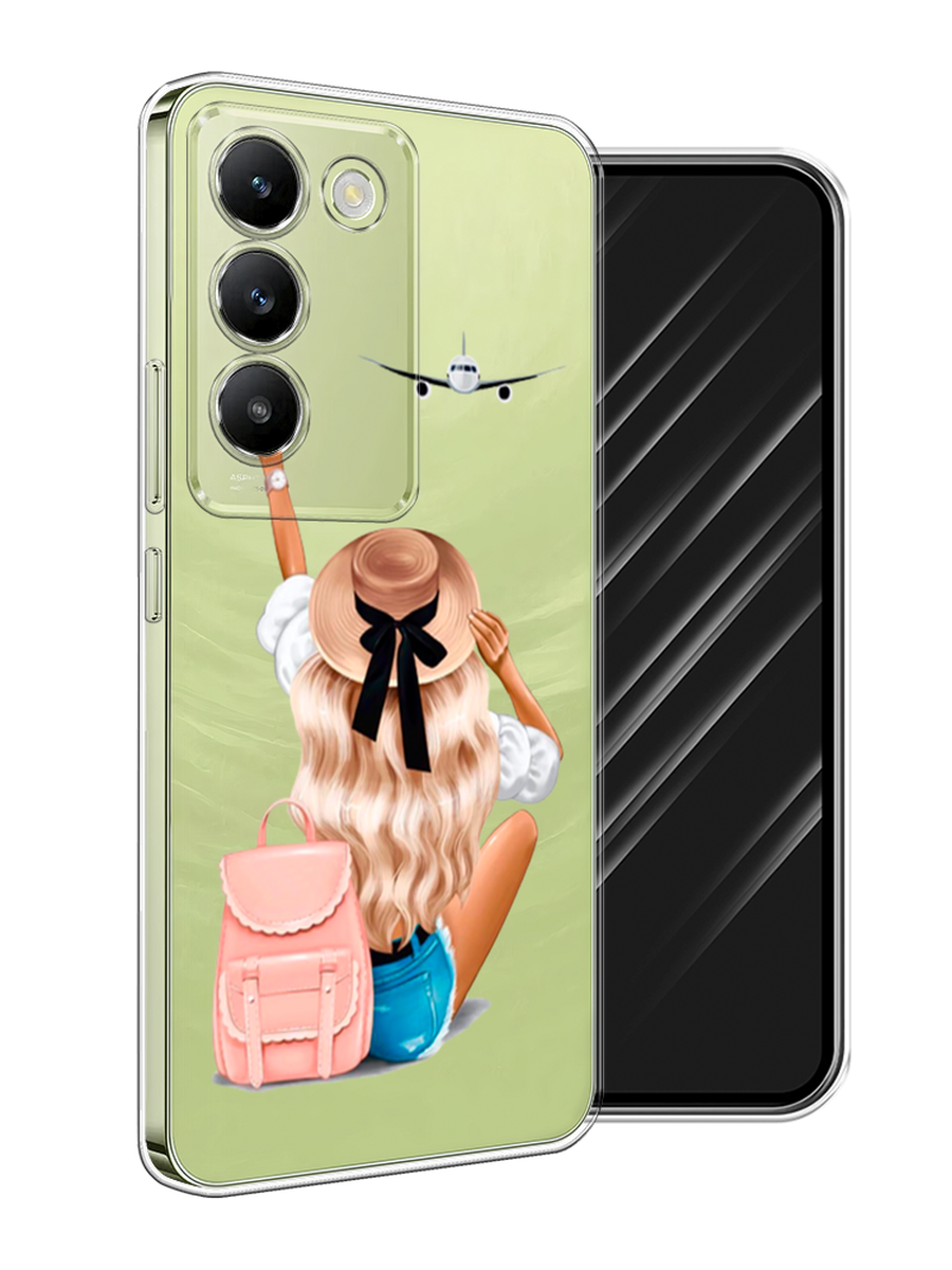 

Чехол Awog на Vivo V30 Lite 4G/Y100 4G/T3 5G/V30 SE 5G "Автостопом самолетом", Бежевый;белый, 2611150-1