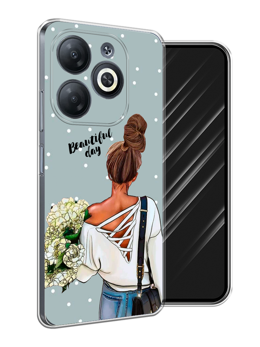 

Чехол Awog на Infinix Smart 8/8 HD/Hot 40i "Beautiful day", Голубой;коричневый;бежевый, 3105650-1