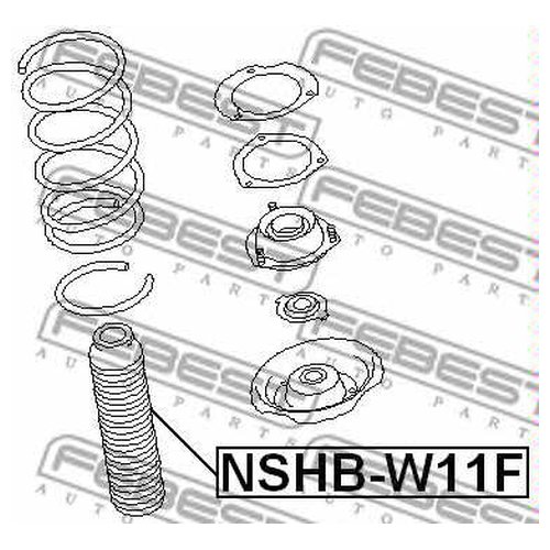 

Пыльник амортизатора Febest NSHBW11F для Nissan Avenir, Expert II, Prairie