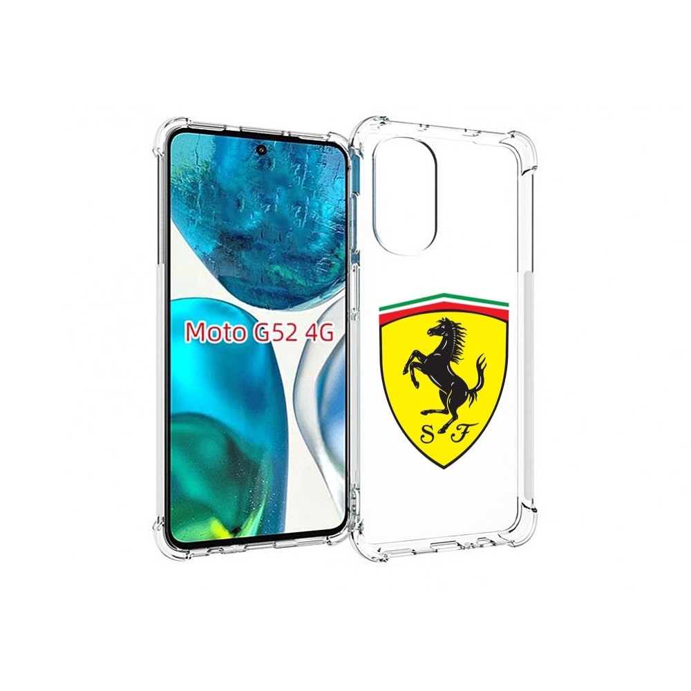 

Чехол MyPads Ferrari-3 мужской для Motorola Moto G82 / Moto G52, Прозрачный, Tocco