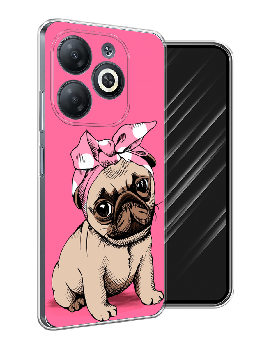 

Чехол Awog на Infinix Smart 8/8 HD/Hot 40i "Dog Pin-Up", Розовый;бежевый, 3105650-1