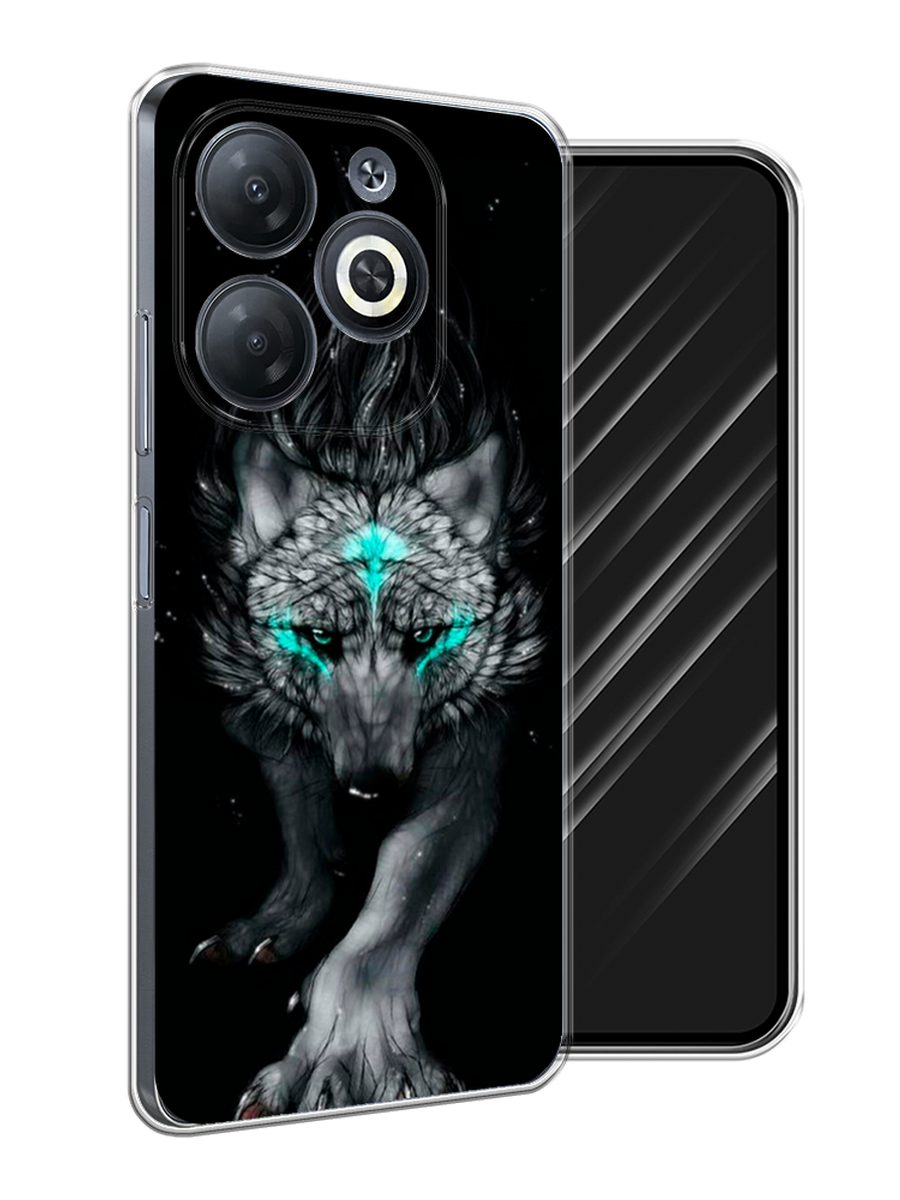 

Чехол Awog на Infinix Smart 8/8 HD/Hot 40i "Волшебный волк", Черный;серый, 3105650-1