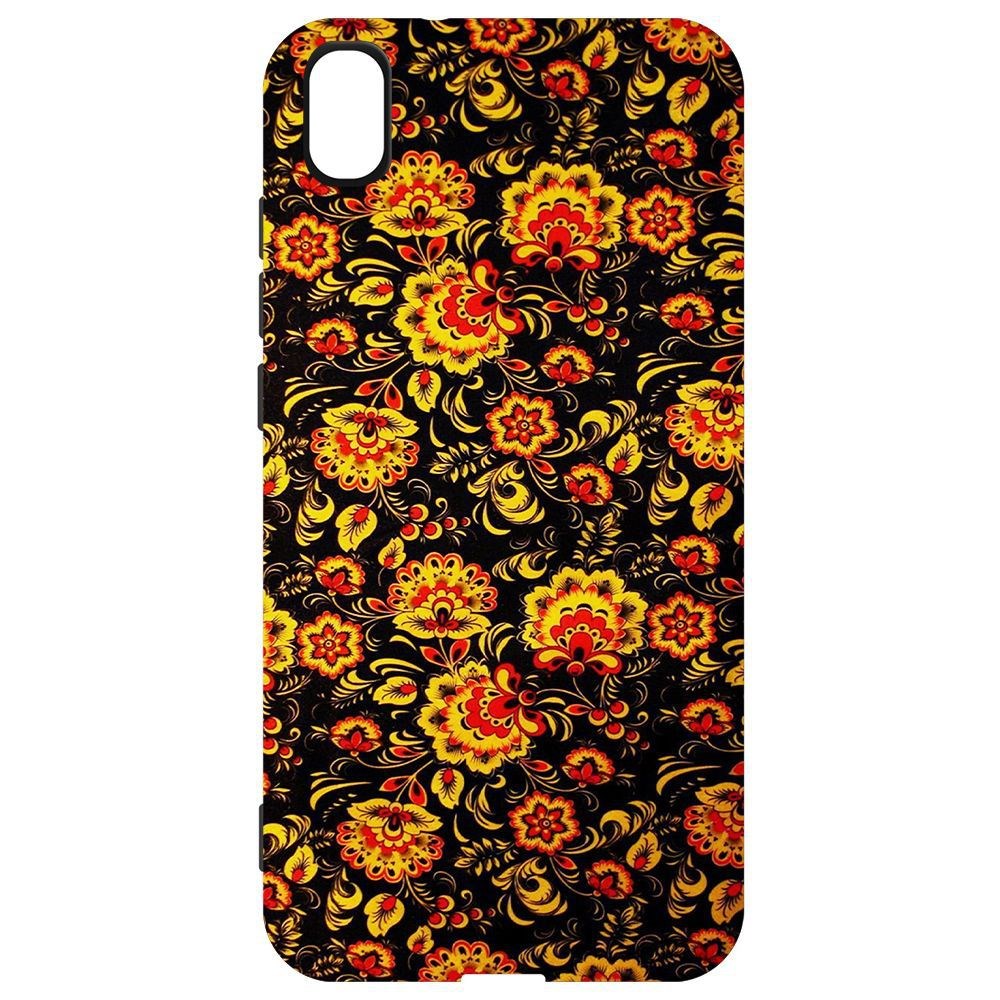 

Чехол-накладка Krutoff Soft Case Хохлома для Xiaomi Redmi 7A, Черный