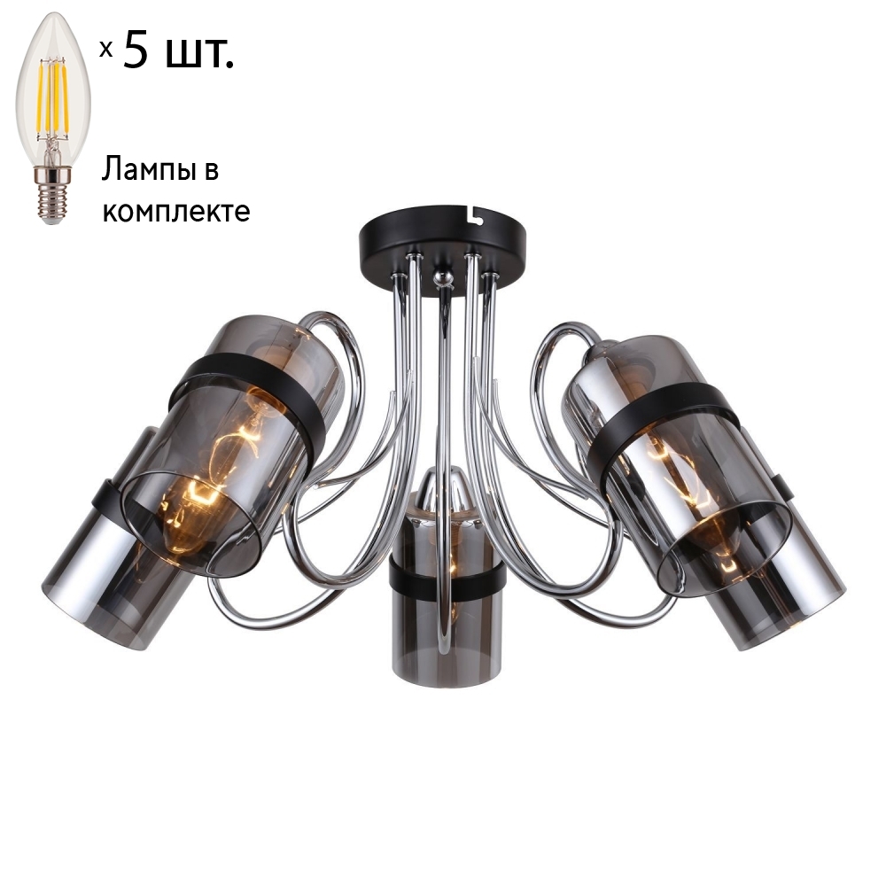 

Потолочная люстра с лампочками F-Promo Affable 2351-5U+Lamps E14 Свеча