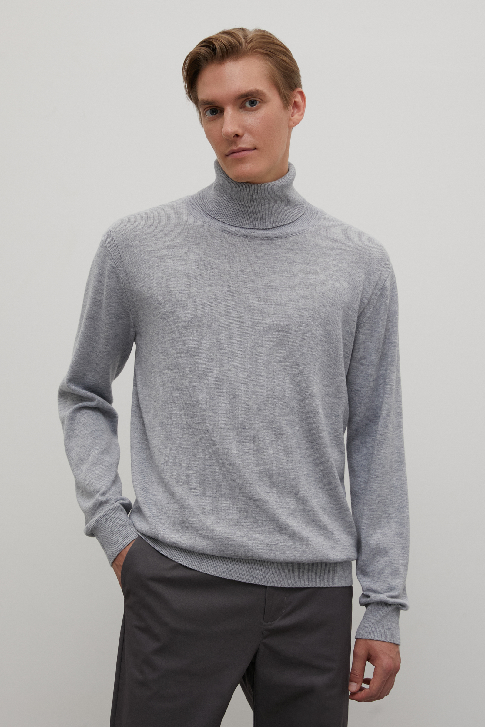 

Водолазка мужская Finn Flare BAS-20105 серая S, BAS-20105