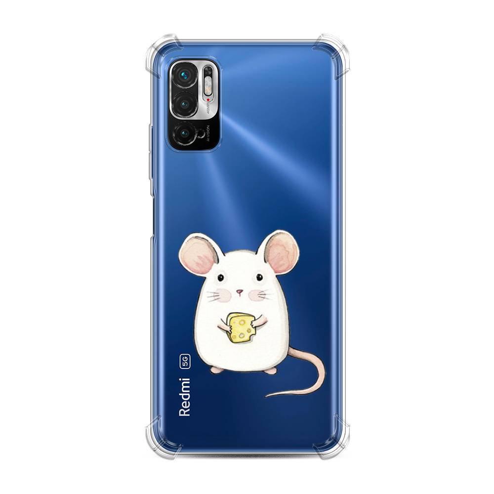 фото Противоударный силиконовый чехол "мышка" на xiaomi redmi note 10 5g awog