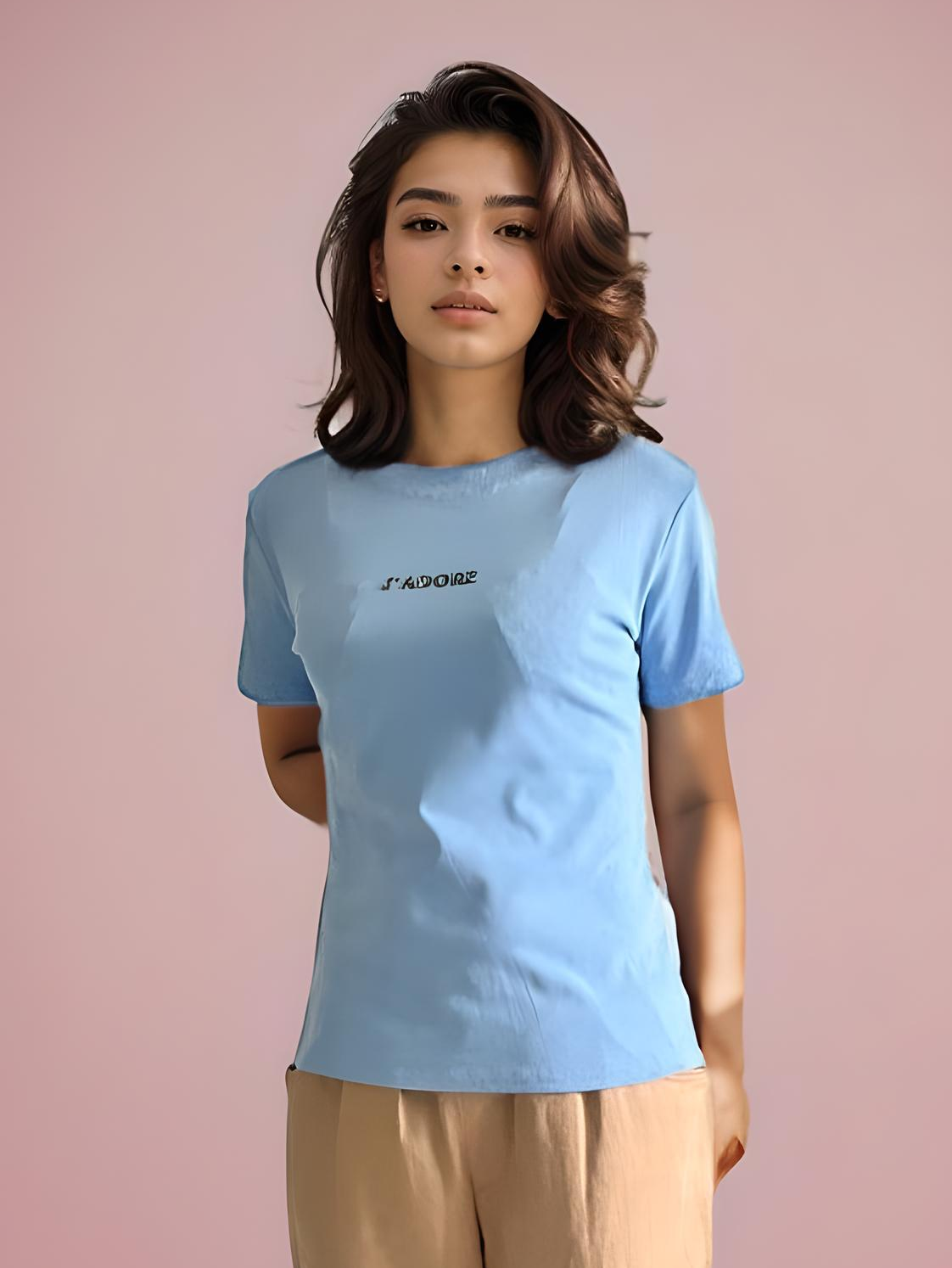 Футболка женская By Nikita Хильда голубая S/M