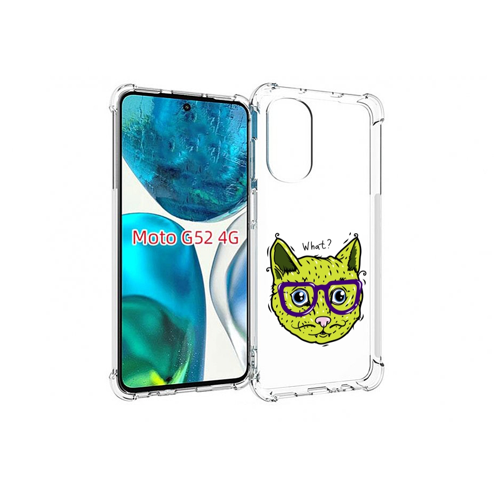 

Чехол MyPads Зеленый кот для Motorola Moto G82 / Moto G52, Прозрачный, Tocco