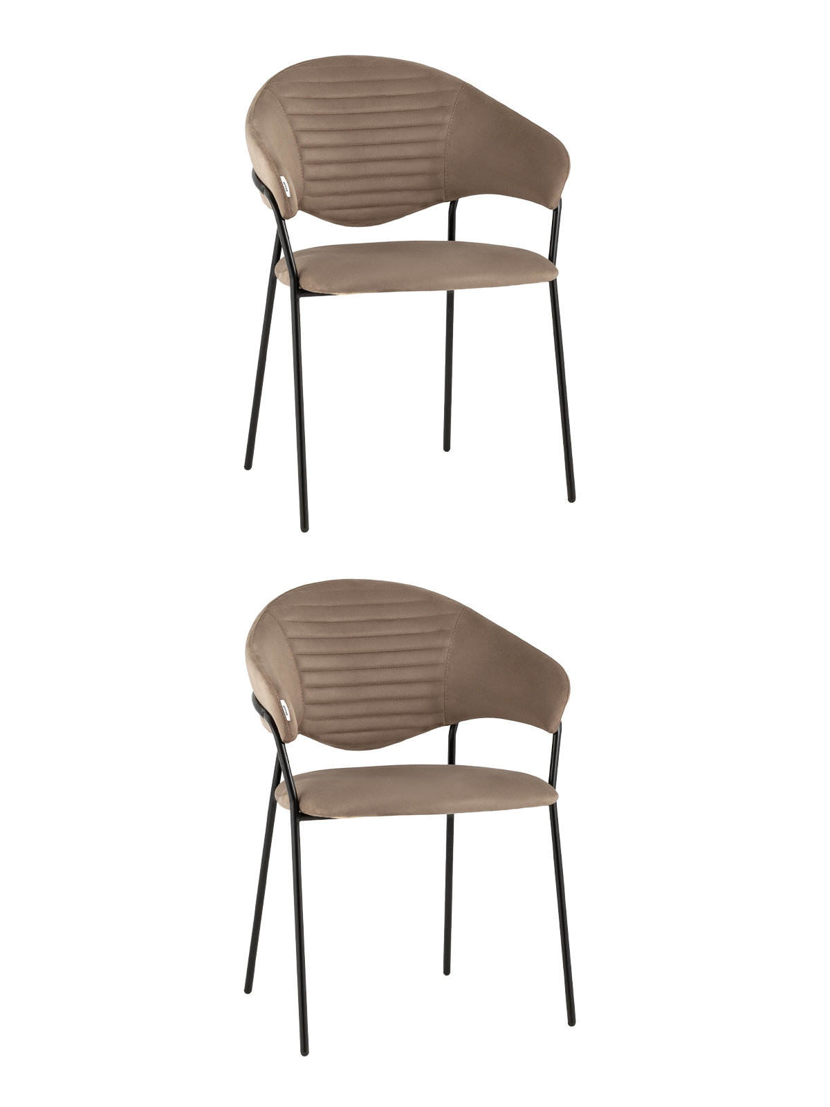 фото Стул алексис искусственная замша мокко (комплект 2 шт) stool group