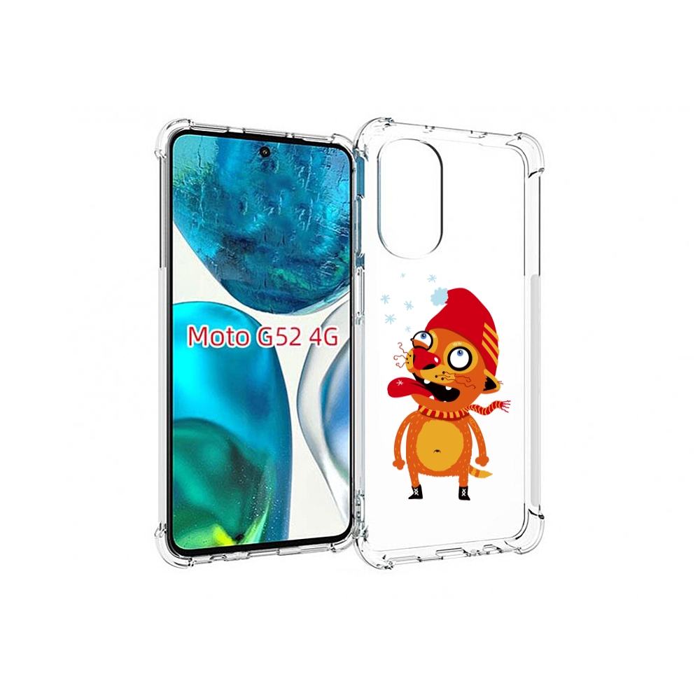 

Чехол MyPads Зимний кот для Motorola Moto G82 / Moto G52, Прозрачный, Tocco
