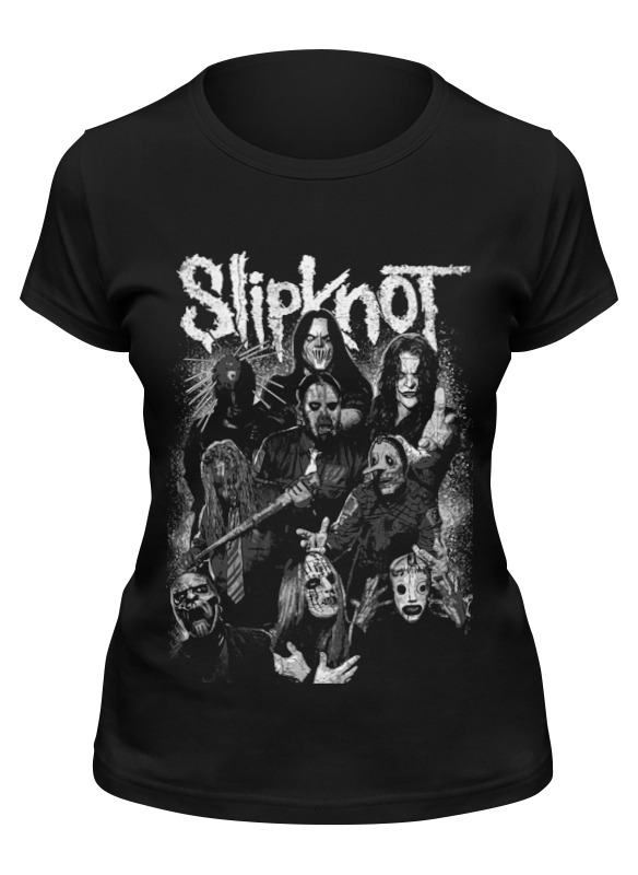 

Футболка женская Printio Slipknot черная XL, Черный, Slipknot
