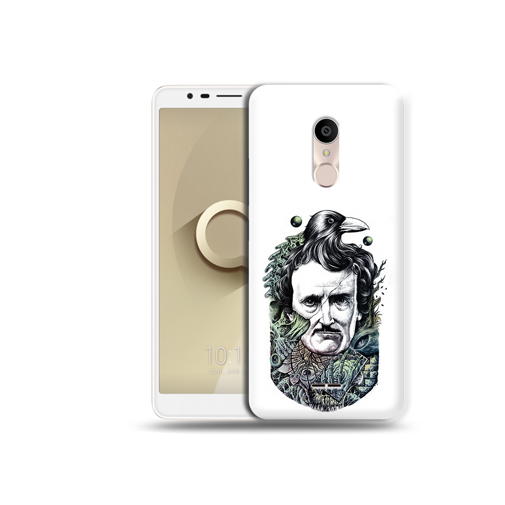 

Чехол MyPads Tocco для Alcatel 3C 5026D Эдгар Аллан с вороном, Прозрачный, Tocco