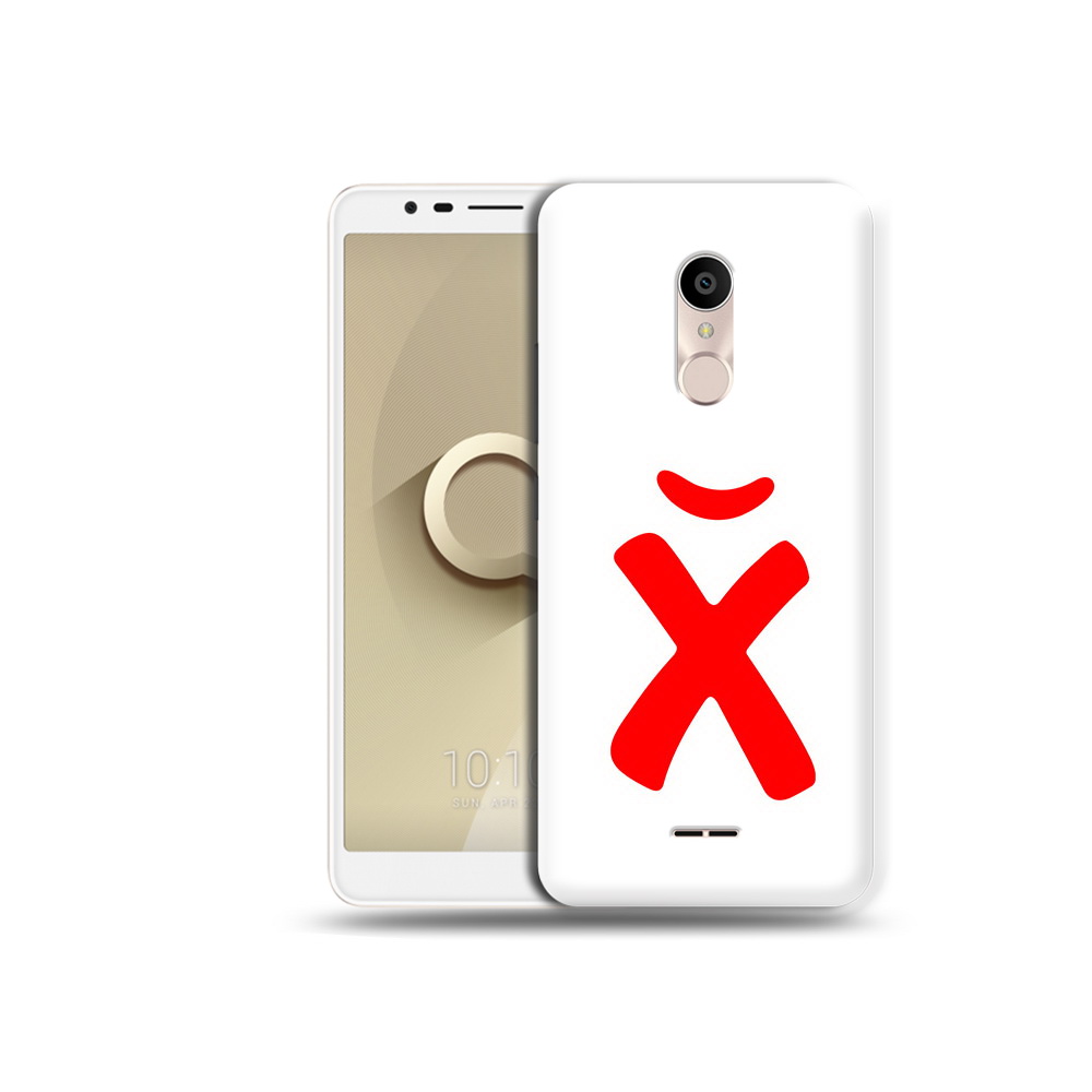 

Чехол MyPads Tocco для Alcatel 3C 5026D абстракция буква х, Прозрачный, Tocco