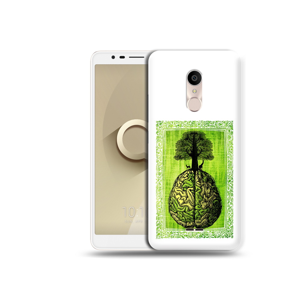 

Чехол MyPads Tocco для Alcatel 3C 5026D абстракция здоровый мозг, Прозрачный, Tocco